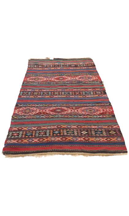 2 x 7 Antique Caucasian Shahsavan Jajim Kilim Rug 78943