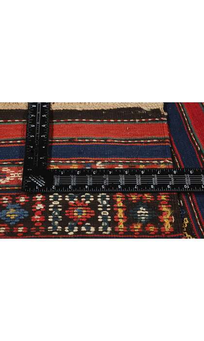 3 x 7 Antique Caucasian Shahsavan Jajim Kilim Rug 78950