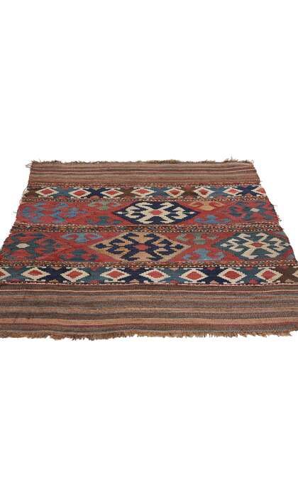 3 x 4 Antique Caucasian Shirvan Kilim Rug 78941