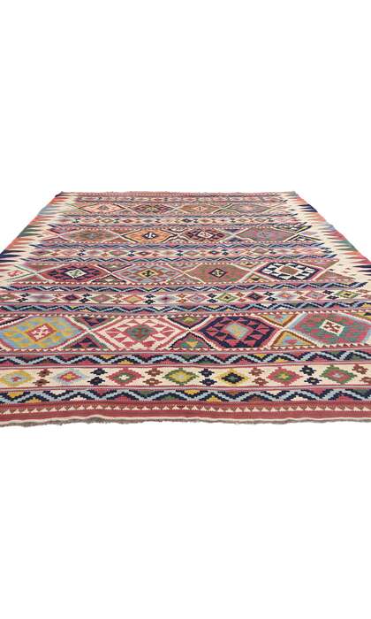 7 x 10 Antique Caucasian Shirvan Kilim Rug 78946