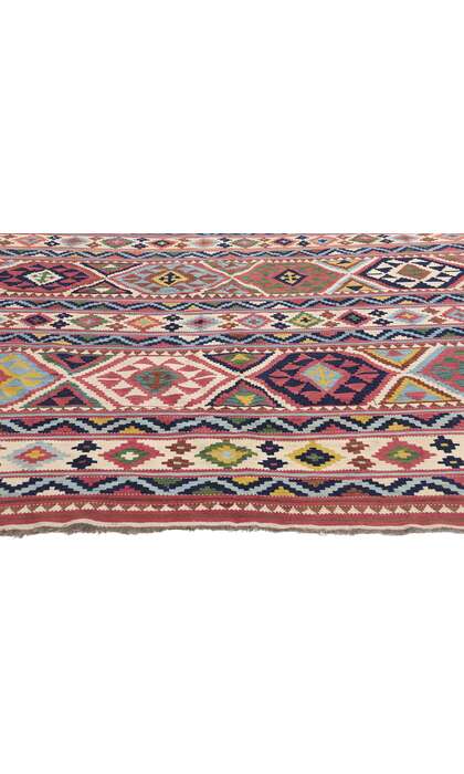 7 x 10 Antique Caucasian Shirvan Kilim Rug 78946