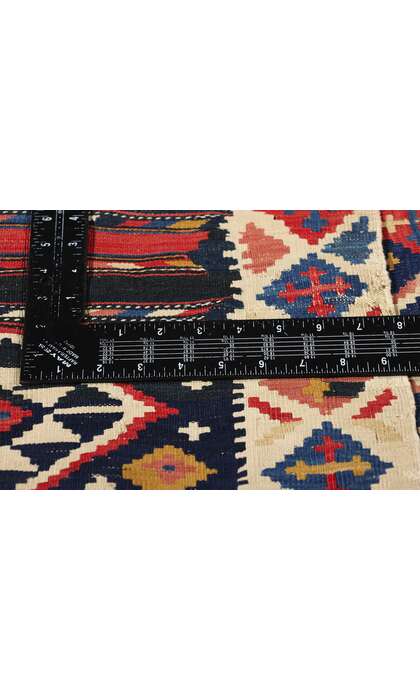 7 x 8 Antique Caucasian Shirvan Kilim Rug 78952