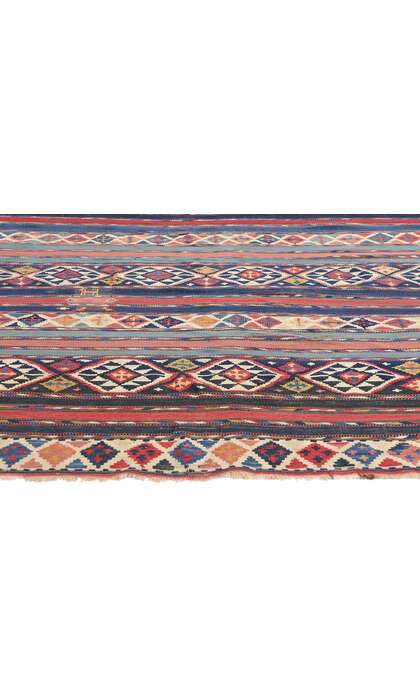 7 x 8 Antique Caucasian Shirvan Kilim Rug 78952