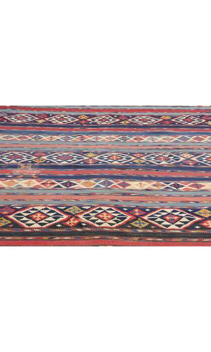 7 x 8 Antique Caucasian Shirvan Kilim Rug 78952