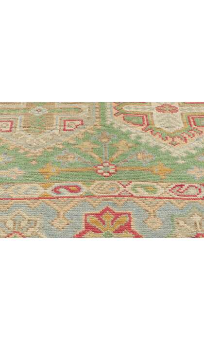 9 x 12 Colorful Green Oushak Rug 80734