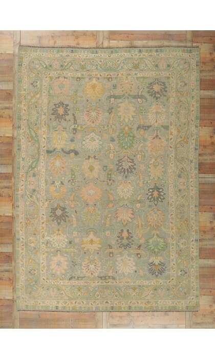 9 x 13 Colorful Oushak Rug 80733
