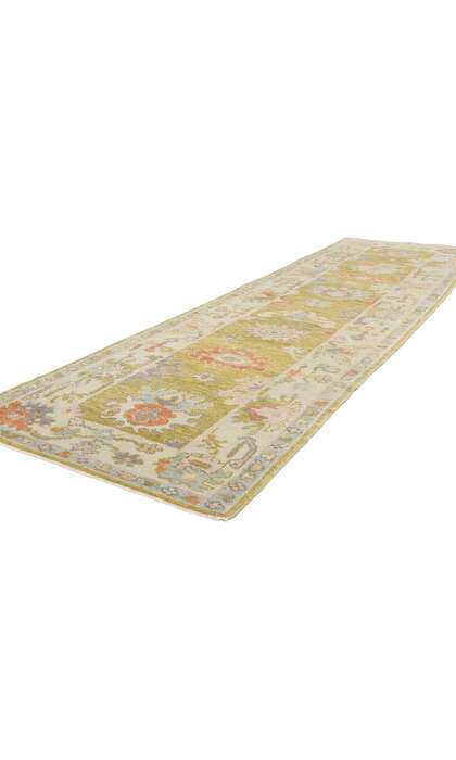 3 x 19 Colorful Modern Turkish Oushak Rug Runner 53947