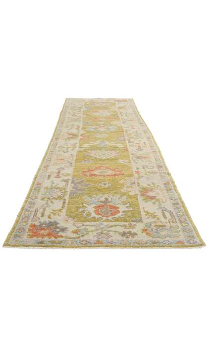 3 x 19 Colorful Modern Turkish Oushak Rug Runner 53947