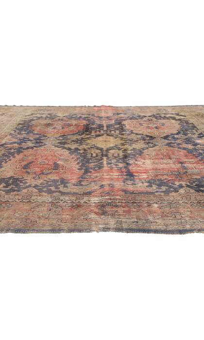 9 x 10 Antique Turkish Oushak Rug 78744