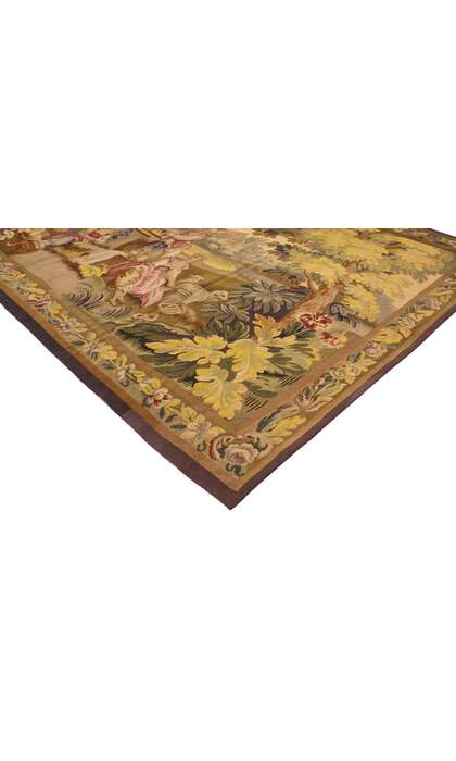5 x 6 Antique French Aubusson Pastoral Tapestry 73139