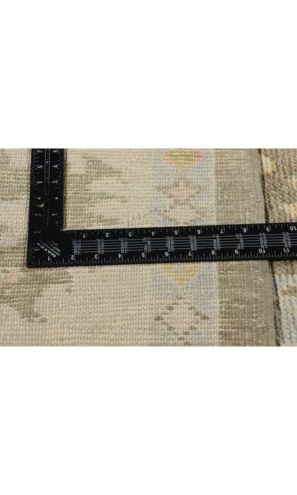 9 x 10 Modern Earth-Tone Turkish Oushak Rug 53954