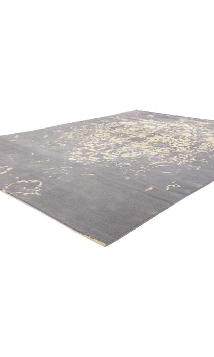 7 x 10 Silver Lace Modern Gray Damask Rug 31142
