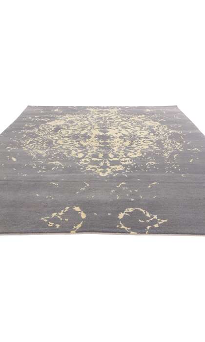 7 x 10 Silver Lace Modern Gray Damask Rug 31142