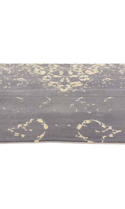 7 x 10 Silver Lace Modern Gray Damask Rug 31142