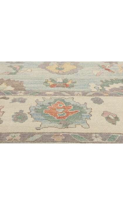 11 x 14 Modern Light Blue Turkish Oushak Rug 5395011 x 14 Modern Light Blue Turkish Oushak Rug 53950