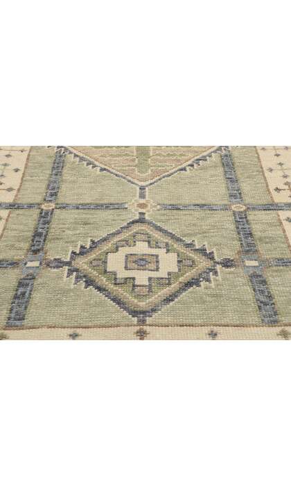 3 x 13 Modern Turkish Oushak Rug Runner 53948