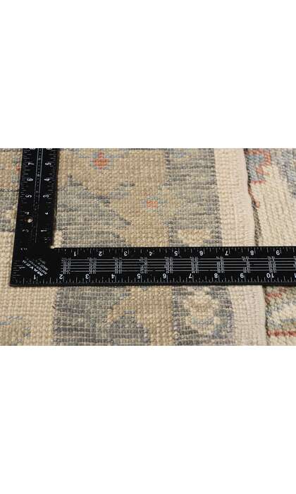 3 x 19 Modern Earth-Tone Turkish Oushak Rug Runner 53951