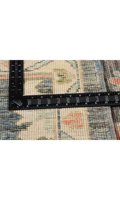 8 x 10 Modern Blue-Gray Turkish Oushak Rug 53955