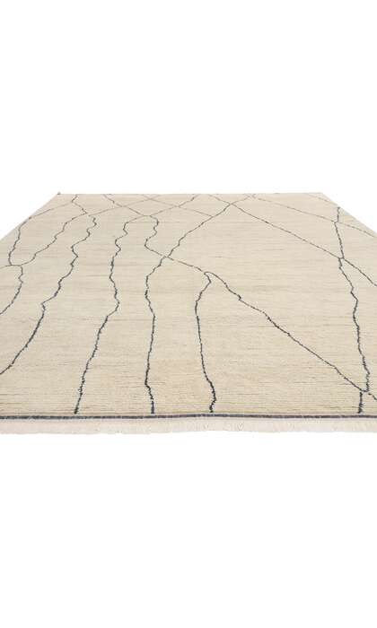 9 x 12 Rippled Silence Organic Modern Moroccan Rug 31292