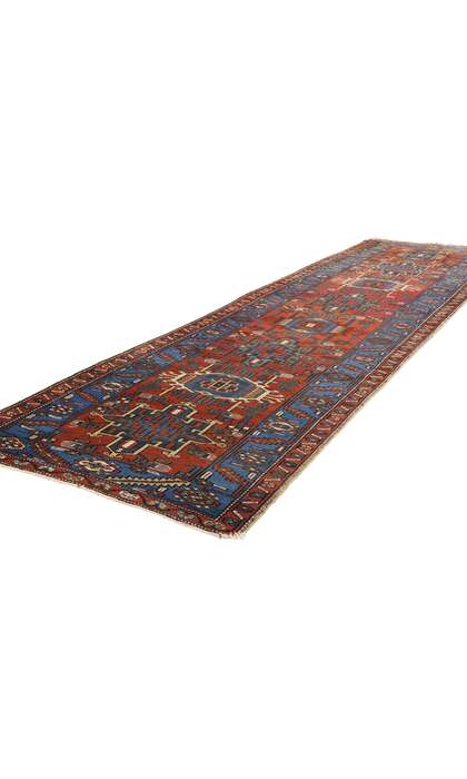 3 x 10 Vintage Persian Karaja Heriz Rug Runner 78955