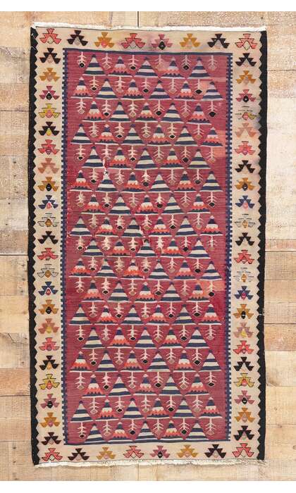 3 x 5 Antique Persian Shahsavan Kilim Rug 78940