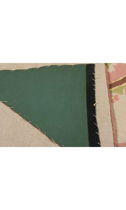 5 x 5 Vintage Portuguese Needlepoint Arraiolos Rug 78976