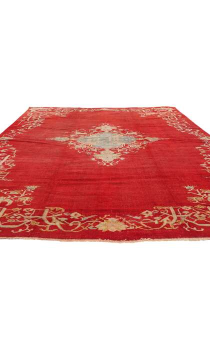 8 x 12 Antique Red Turkish Oushak Rug 73422