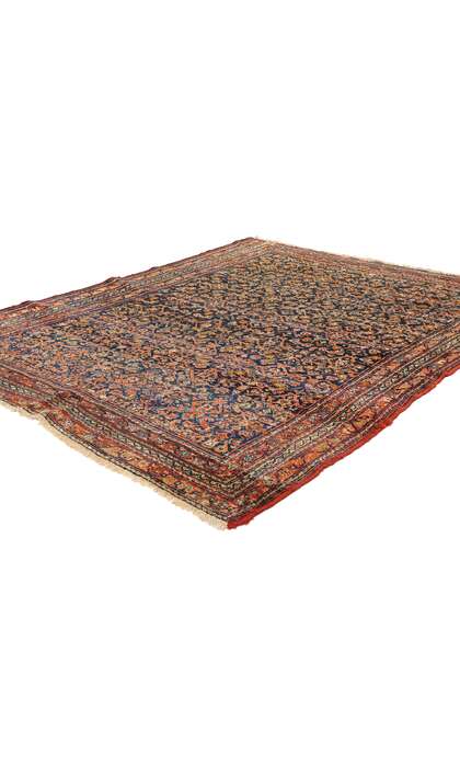 5 x 6 Distressed Antique Persian Mahal Rug 78986