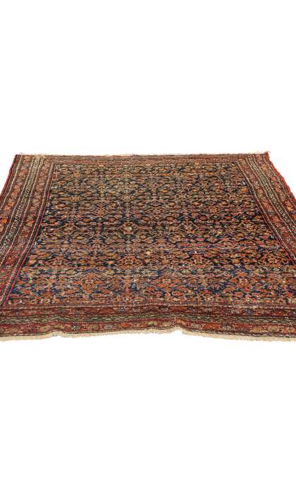 5 x 6 Distressed Antique Persian Mahal Rug 78986