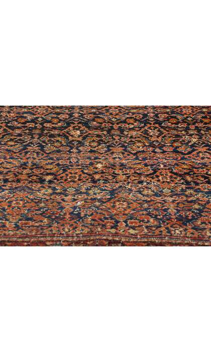 5 x 6 Distressed Antique Persian Mahal Rug 78986