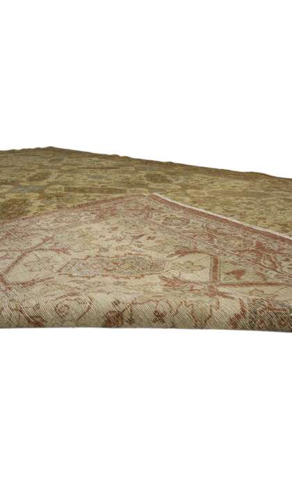 10 x 16 Distressed Antique Persian Tabriz Rug 51164