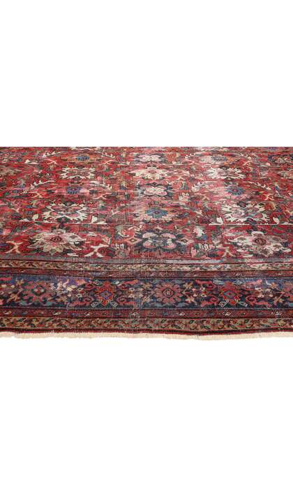12 x 16 Distressed Antique-Worn Persian Mahal Rug 78956