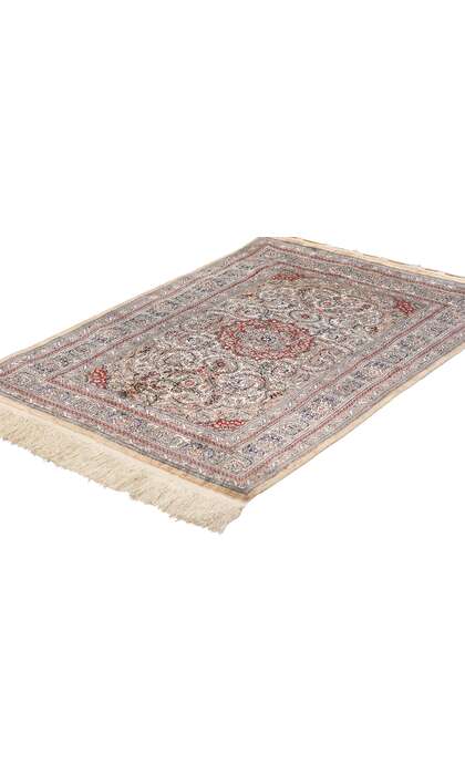 2 x 3 Vintage Turkish Silk Hereke Wall Tapestry Rug 78933