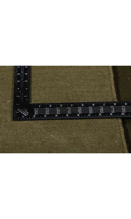 8 x 10 Solid Olive Green Modern Rug 31160