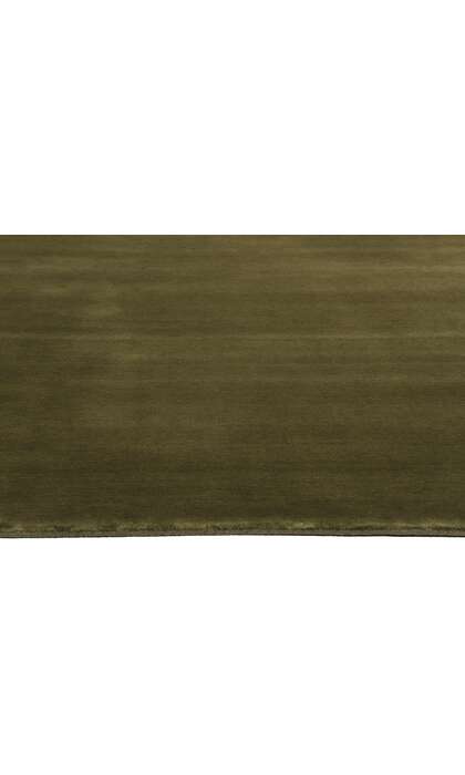 8 x 10 Solid Olive Green Modern Rug 31160