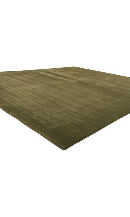 10 x 12 Solid Olive Green Modern Rug 31149