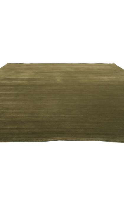 10 x 12 Solid Olive Green Modern Rug 31149