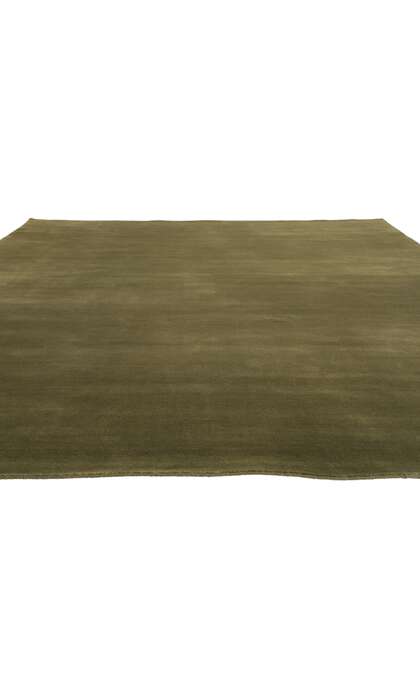10 x 13 Solid Olive Green Modern Rug 31155