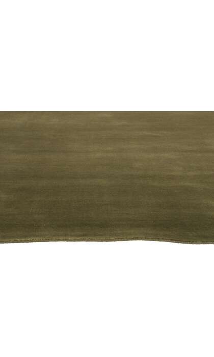 10 x 13 Solid Olive Green Modern Rug 31155