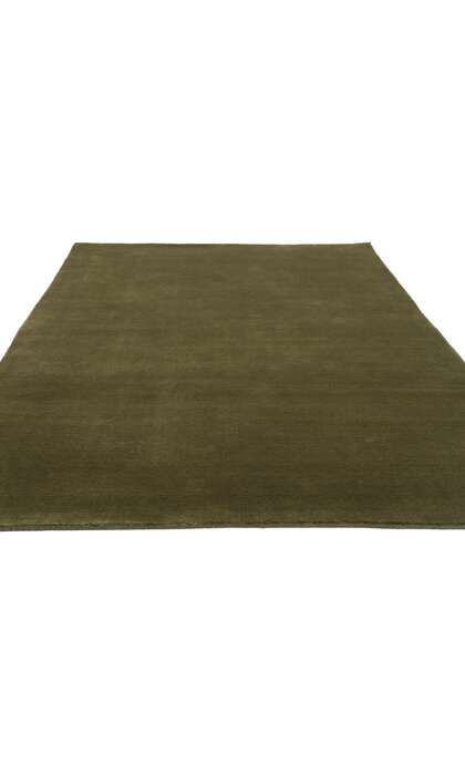 5 x 8 Solid Olive Green Modern Rug 31168