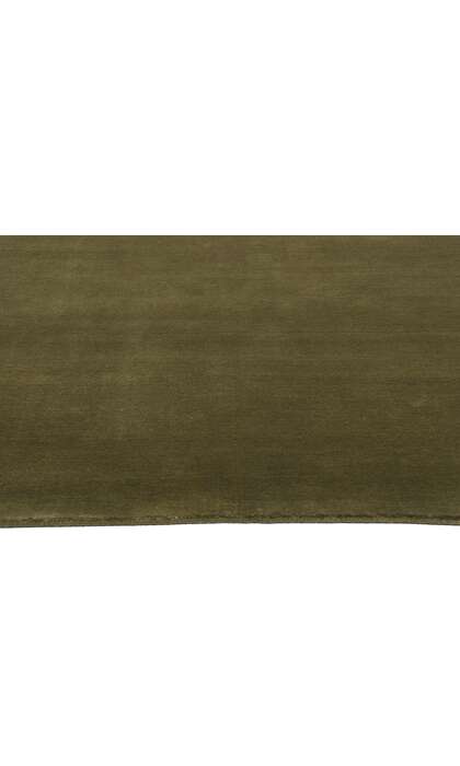 5 x 8 Solid Olive Green Modern Rug 31168