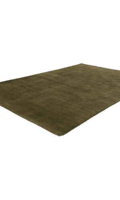 5 x 8 Solid Olive Green Modern Rug 31170
