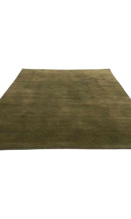 5 x 8 Solid Olive Green Modern Rug 31170