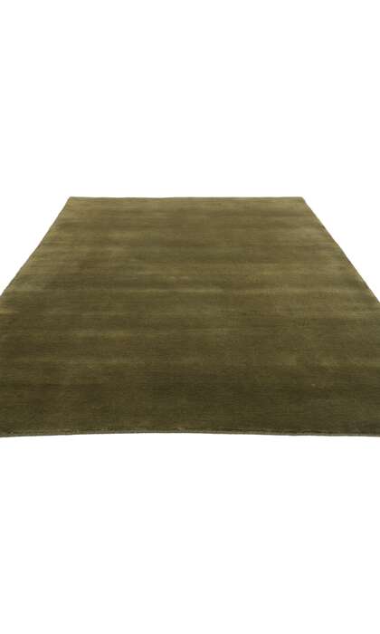 5 x 8 Solid Olive Green Modern Rug 31171
