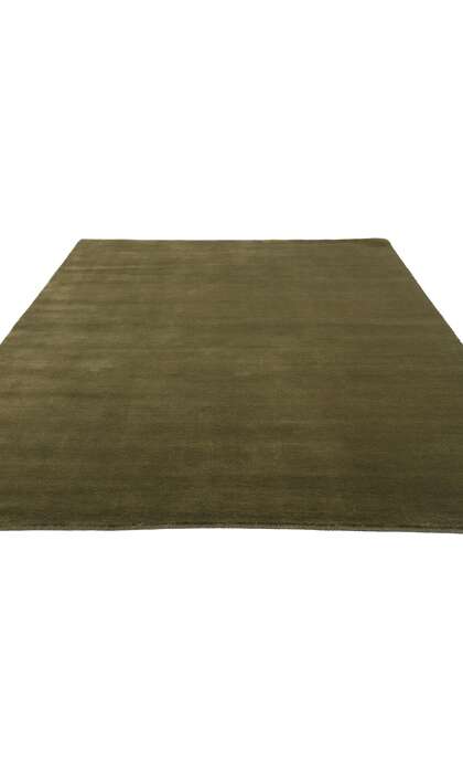 5 x 8 Solid Olive Green Modern Rug 31172