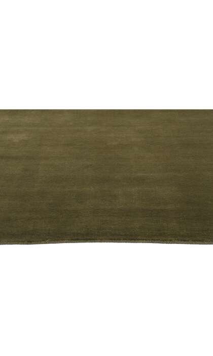 5 x 8 Solid Olive Green Modern Rug 31172