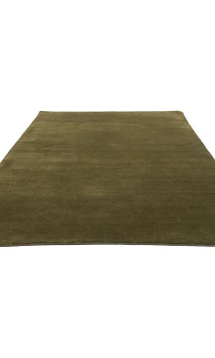 5 x 8 Solid Olive Green Modern Rug 31173
