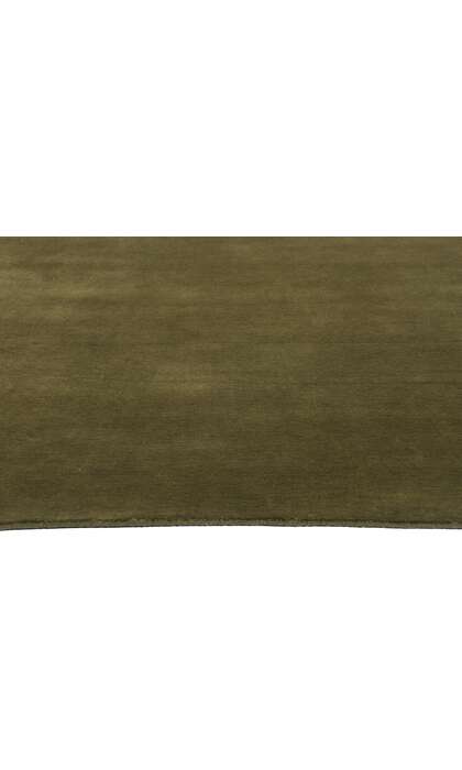 5 x 8 Solid Olive Green Modern Rug 31173