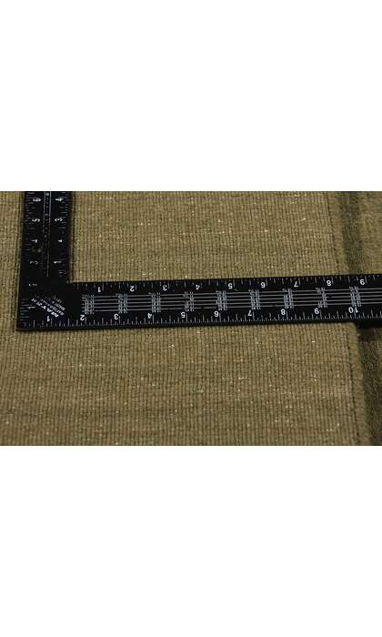 6 x 9 Solid Olive Green Modern Rug 31163