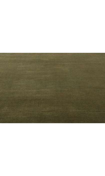 6 x 9 Solid Olive Green Modern Rug 31163